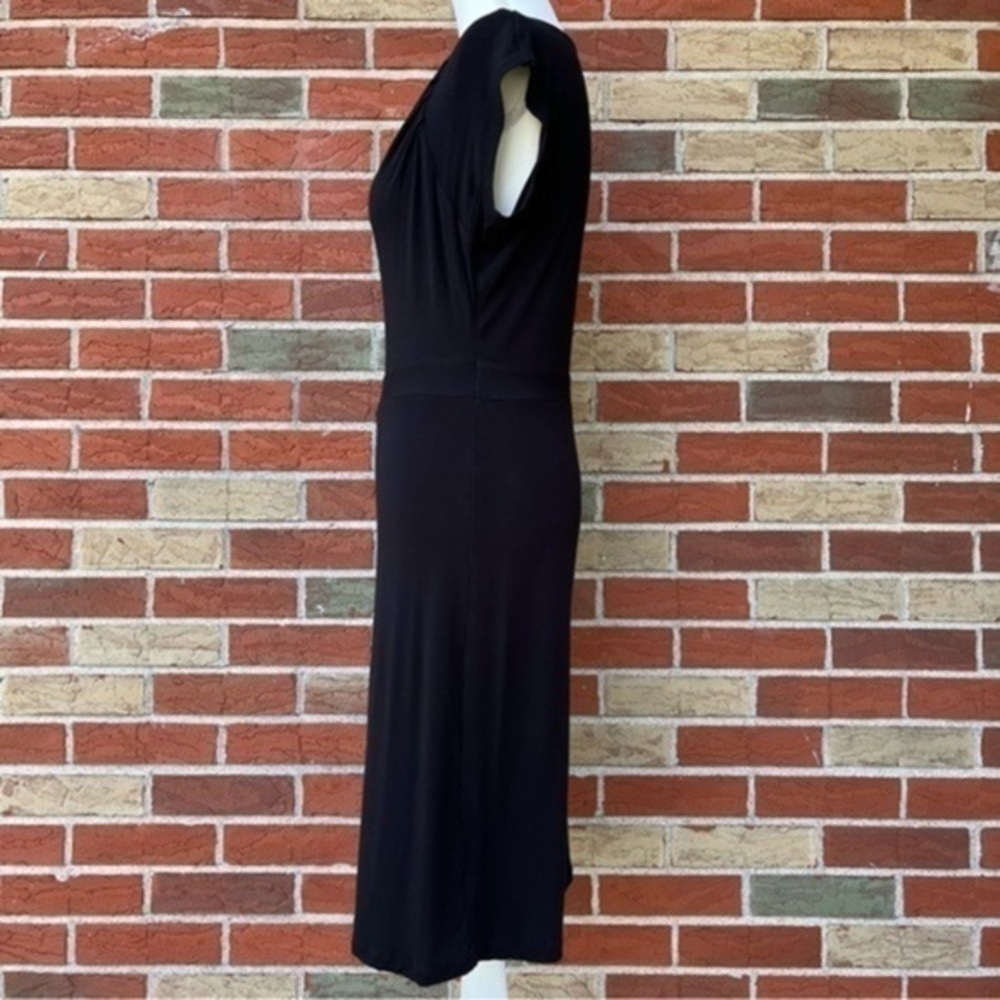 CAbi Cowl Neck Black Short Sleeve Mini Dress 👗 - Picture 4 of 8